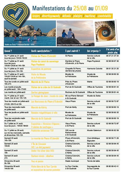 Calaméo Manifestations du 25 août au 1er septembre