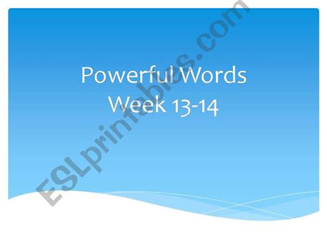 Esl English Powerpoints Powerful Words Vocabulary