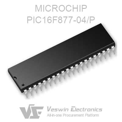 PIC16F877 04 P MICROCHIP Processors Microcontrollers Veswin Electronics