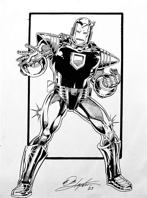 Iron Man Silver Centurion Single Figure In Bob Laytons Bob Layton Commissions Comic Art