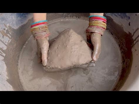 Asmr Pure Reused Cement Crumbling In Water Satisfying YouTube