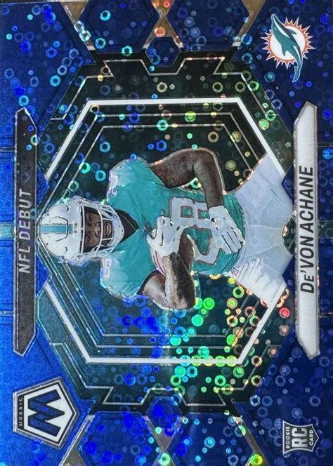 De Von Achane Mosaic Nd Nfl Debut No Huddle Blue Price