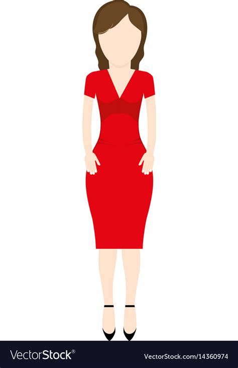 Character Woman Faceless Image Royalty Free Vector Image