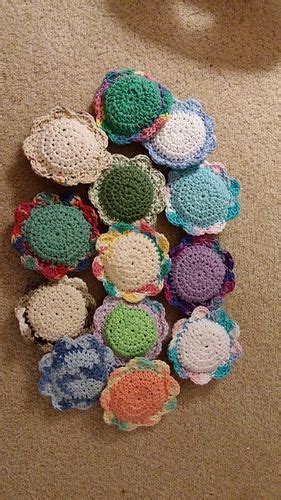 Flower Power Scrubbie Pattern By Wren Couture Dishcloth Crochet