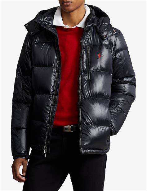 Shop Polo Ralph Lauren Glossy Hooded Puffer Jacket On Rinascente