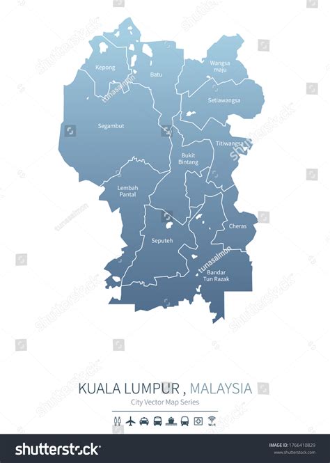 Kuala Lumpur Map Powerpoint Template Ppt Slides Off