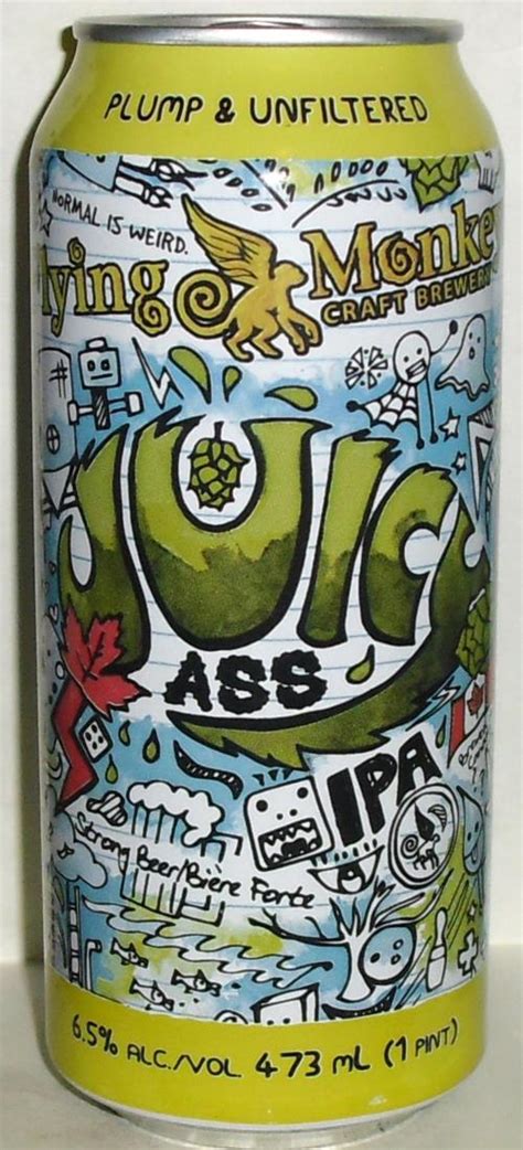 FLYING MONKEYS Beer 473mL JUICY ASS IPA PLUMP Canada