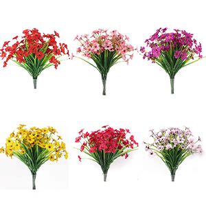 Sequpr Lot De Fleurs Artificielles Ext Rieures R Sistantes Aux Uv