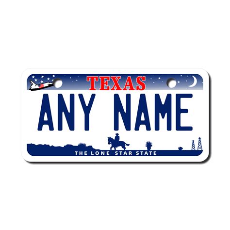 Texas Replica State License Plate for Bikes, Bicycles, ATVs, Cart ...