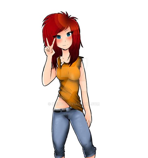 Red Haired Girl By Ixxogu On Deviantart