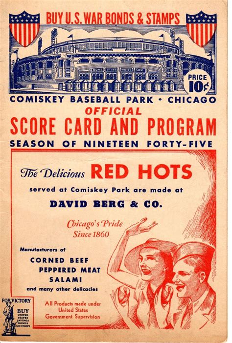 Baseball Program Boston Red Sox Chicago White Sox Comiskey Park