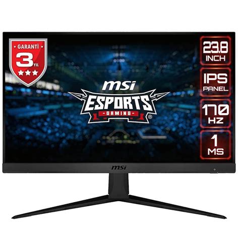 MSI G2412 23 8 inç 170Hz 1ms FreeSync Premium Full HD IPS Gaming