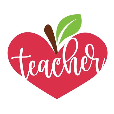 Premium Vector Teaching Is Heart Work Vector Illustration