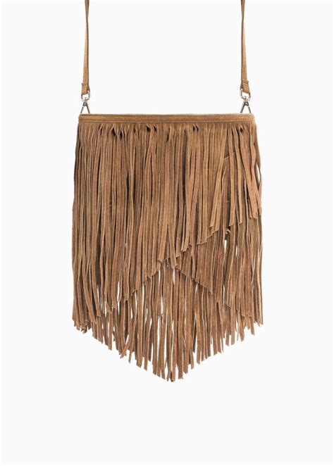 Fringed Suede Bag Woman Mango Denmark Suede Bags Fringe Bags