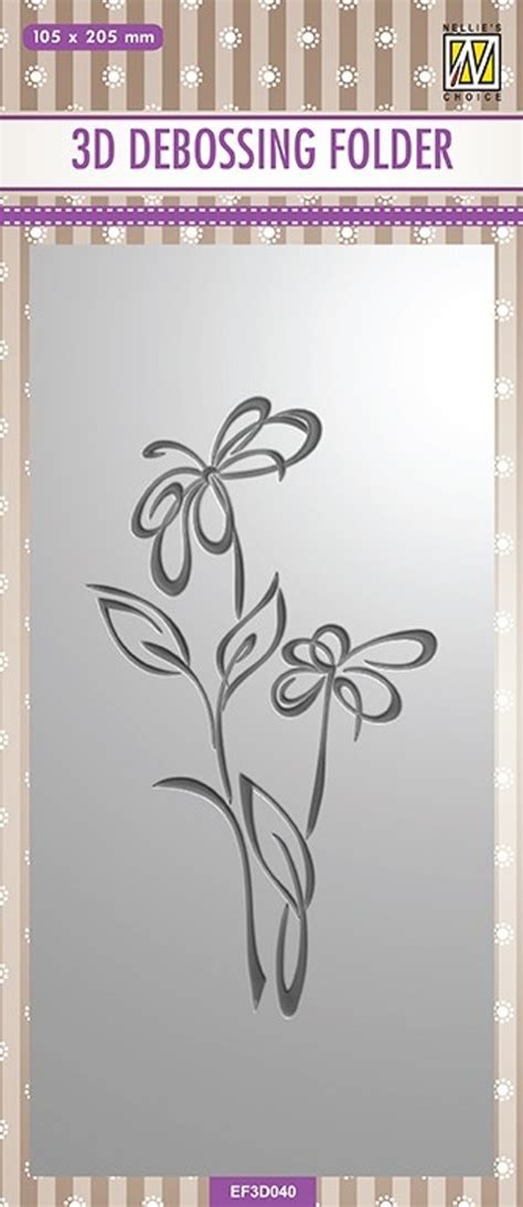 3D Embossing Folder Flower EF3D040 Craftlines B V