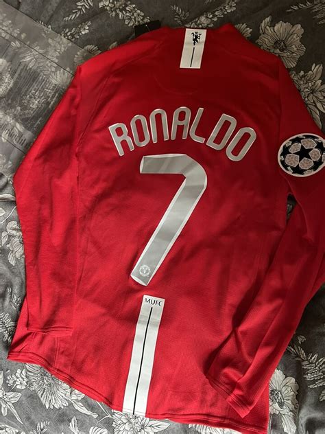 Retro Ronaldo 2008 UCL Final Manchester United Nike Long Sleeve Jersey