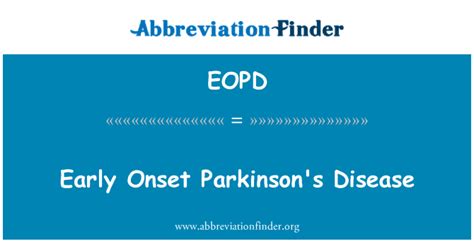 Eopd Definición Inicio Temprano De Parkinson Early Onset Parkinsons Disease