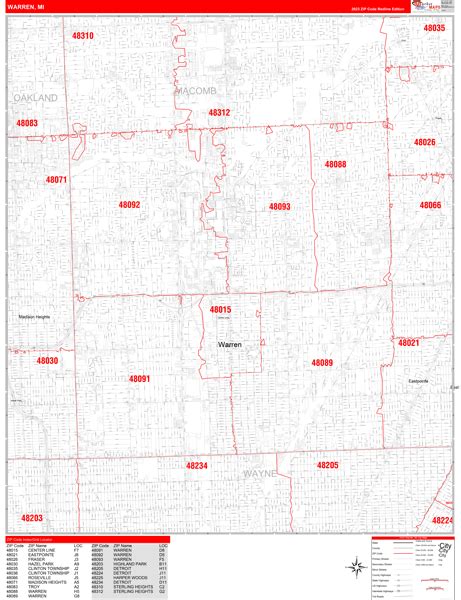 Warren Zip Code Map