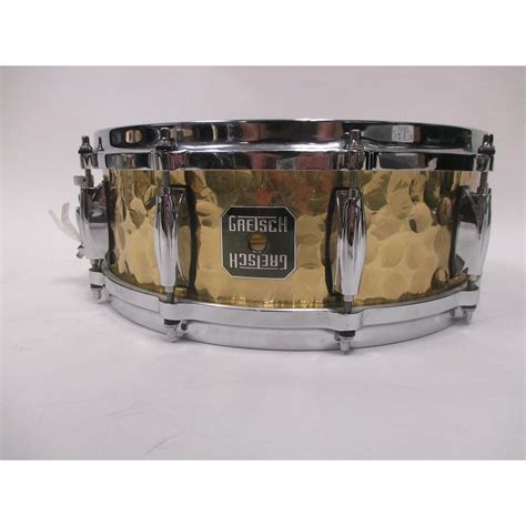 Used Gretsch Drums 5x14 Silver Series Hammered Snare Drum Brass 8 Musicians Friend