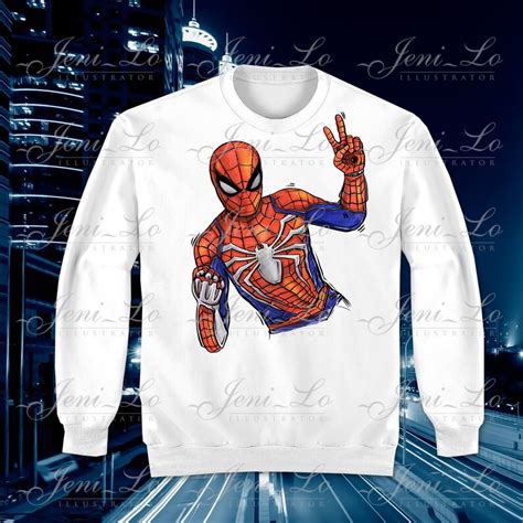 Spiderman PNG File For Sublimation Superhero Clipart Character Etsy