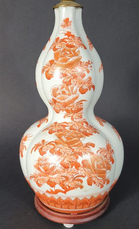 Large Antique Japanese Or Chinese Imari Export Porcelain Double Gourd