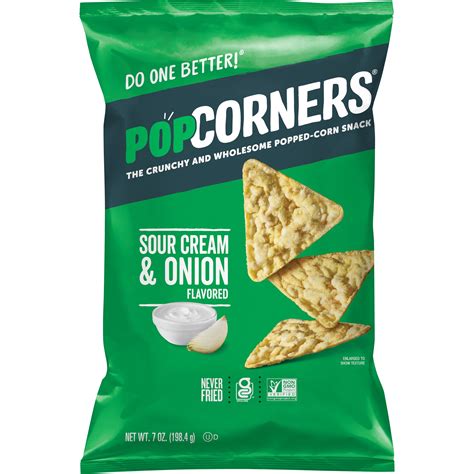 Popcorners Sour Cream And Onion Popped Corn Snacks 7 Oz Bag