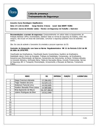 Lista de presença flora PDF