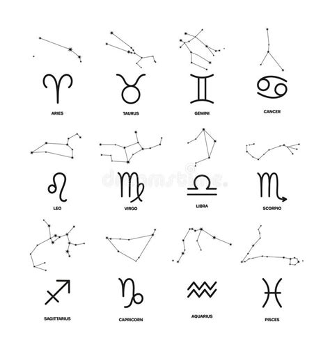 Zodiac Constellations Icons Stock Illustrations 775 Zodiac Constellations Icons Stock