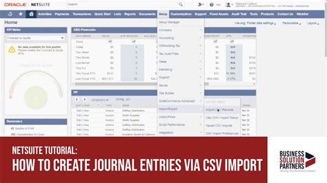 Netsuite Tutorial How To Create Journal Entries Via Csv Import Youtube