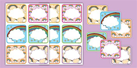 New Rainbow Name Cards L Enseignant A Fait Twinkl