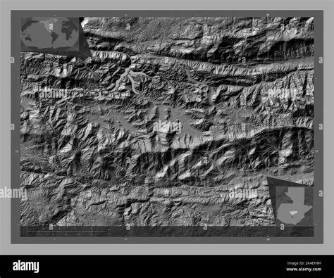 Baja Verapaz Department Of Guatemala Bilevel Elevation Map With Lakes