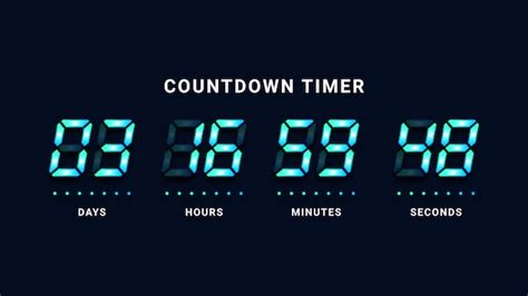 Premium Vector | Countdown timer digital clock