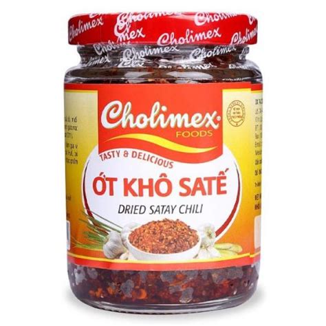 Cholimex Ot Kho Sa Te Dried Satay Chili Sauce Glass Jar 100G Export