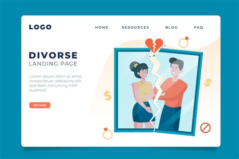 P Gina De Inicio Del Concepto De Divorcio Vector Gratis