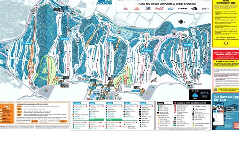 Trail map of Blue Mountain - Explore and zoom on slopes