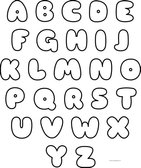 How To Draw In Bubble Letters Az | Free Letter Templates