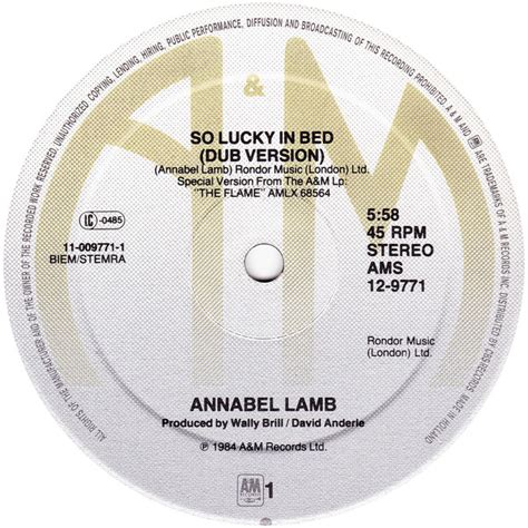 Annabel Lamb So Lucky In Bed Dub Version 12″ Maxi Akerrecords Nl