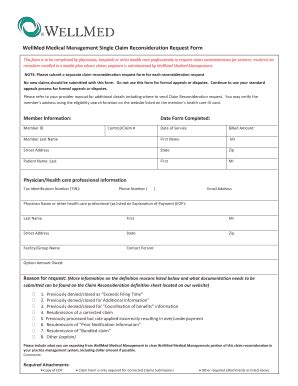 Wellcare Appeal Form Fill Online Printable Fillable Blank Pdffiller