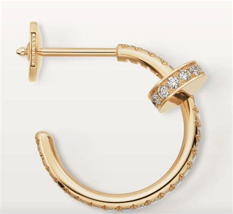 Cartier Juste Un Clou Diamond Earrings In K Yellow Gold At Stdibs