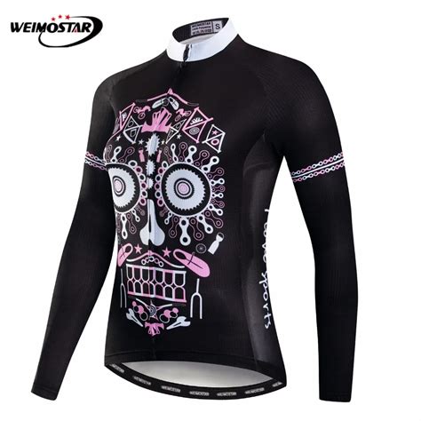 Weimostar Cycling Long Sleeve Jersey Women Bike Jerseys 2018 Road MTB