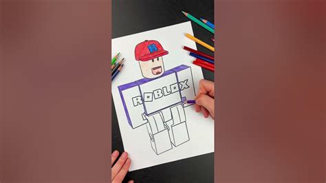 How To Draw Roblox Character In Minecraft Style 🦾 Youtube