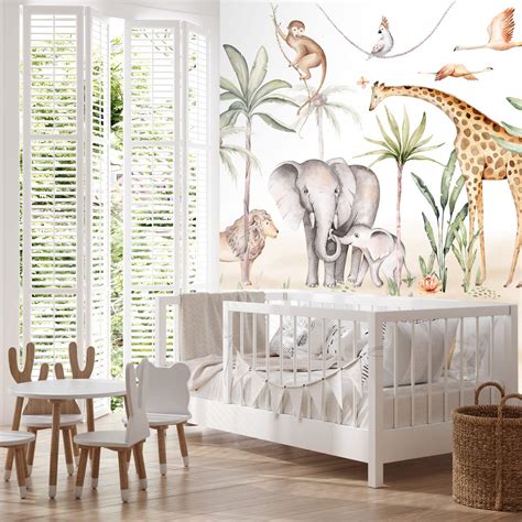 Papier Peint Panoramique Jungle Enfant Babywall