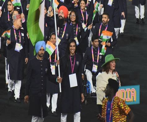 In Pics Cwg 2022 Declared Open In Grand Ceremony Pv Sindhu Manpreet Singh Lead Indian Contingent