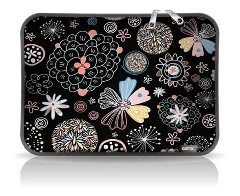 Funda Para Notebook De Pulgadas Neoprene Flores Cdtek