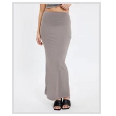 Glassons Supersoft Maxi Skirt Grey Size M Fits Depop