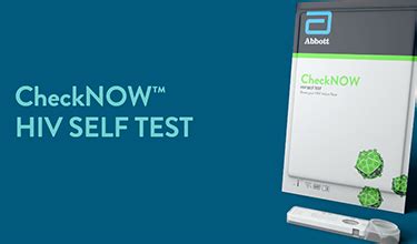 CheckNOW HIV Self Test Abbott Point Of Care