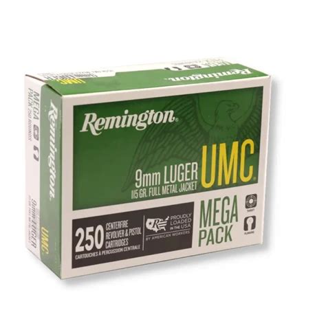 Remington Umc 9mm 115gr Fmj Bulk Ammo For Sale L9mm3a 250 Rounds