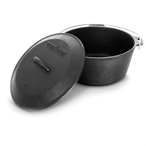 Camp Chef 10" Cast Iron Dutch Oven Cast Iron Pot, Cast Iron Dutch Oven, Cast Iron Cookware ...