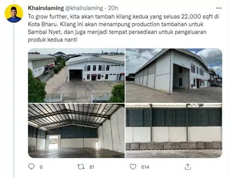 Khairulaming Opens Second Kelantan Factory With Sambal Nyets Rm Mil