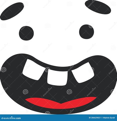 Frightened Character Face stock vector. Illustration of cute - 286629021